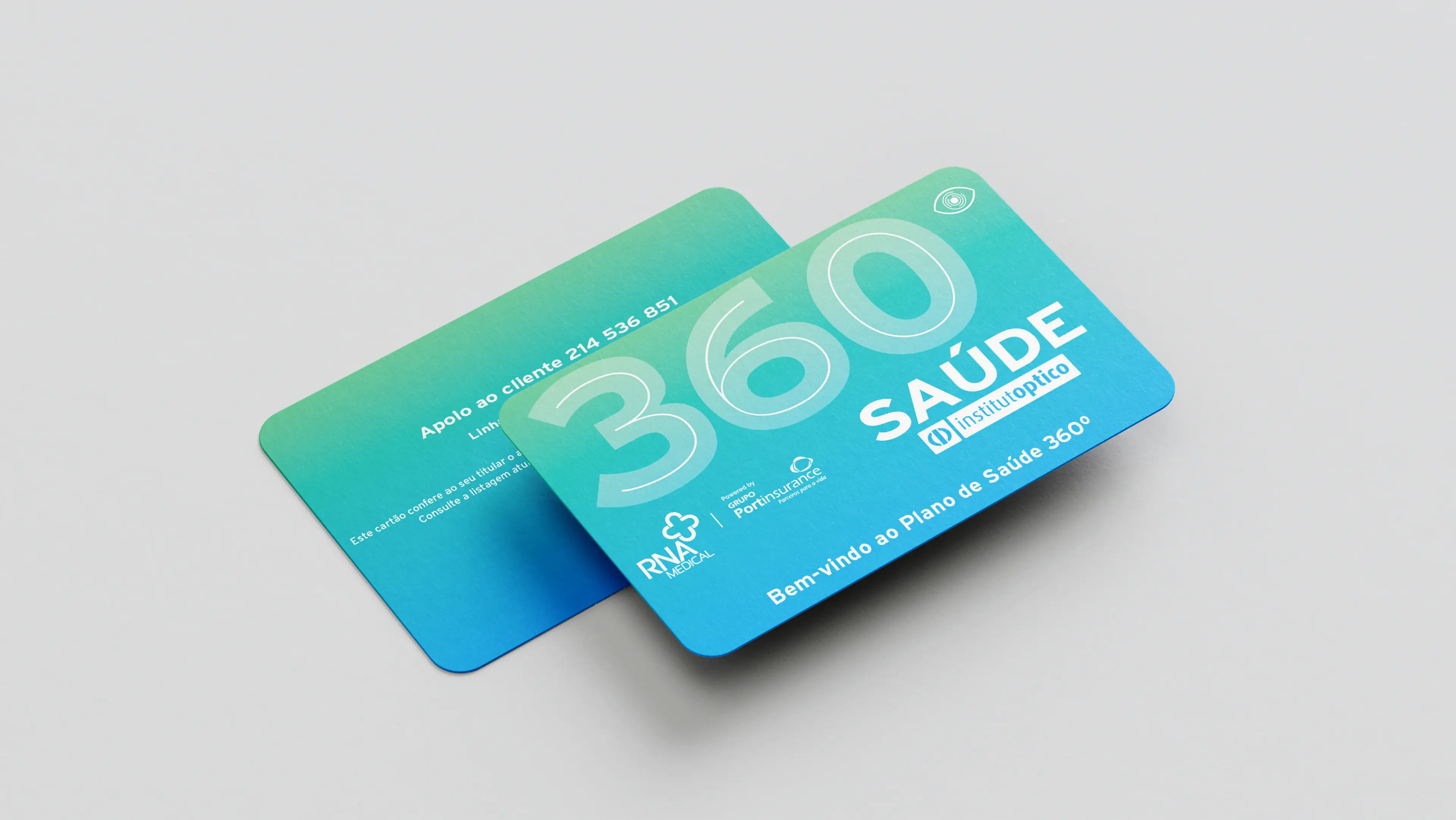 Design gráfico do cartão 360º saúde